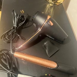GHD SPECIAL EDITION ROSE GOLD FLAT IRON & hairdryer